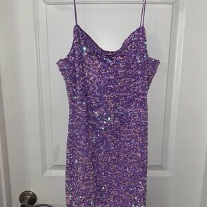 Purple Sequin Dress